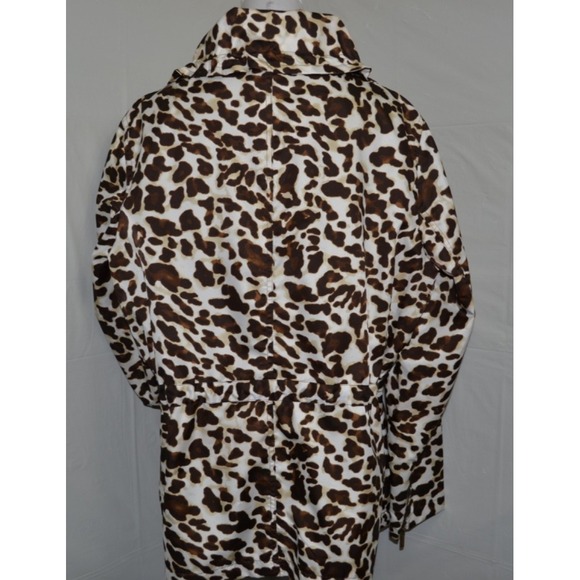 Jones New York Signature Women Leopard Wind Breaker Size 1X - Picture 5 of 10